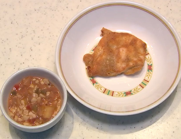 優勝　チキンの納豆ね～ばねばサルサソース